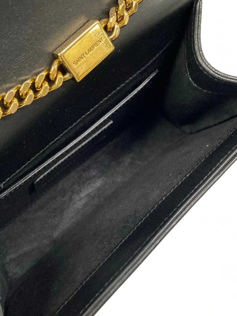 SAINT LAURENT PARIS Kate Small 354120 Black Leather Shoulder Bag - Picture 14 of 15